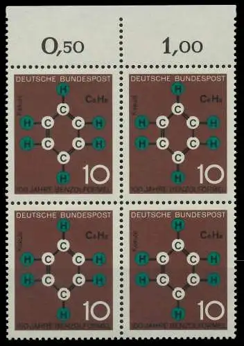 BRD 1964 Nr 440 postfrisch VIERERBLOCK ORA 7ECE4A