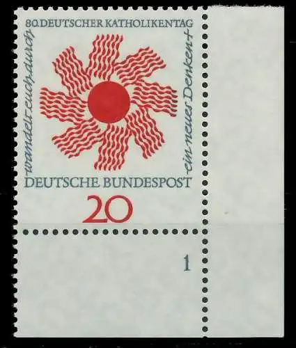 BRD 1964 Nr 444 postfrisch FORMNUMMER 1 7ECEBA