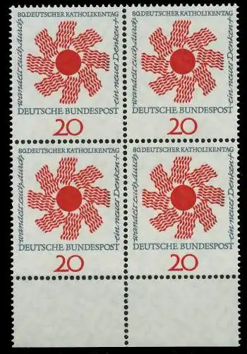 BRD 1964 Nr 444 postfrisch VIERERBLOCK URA 7ECEC2