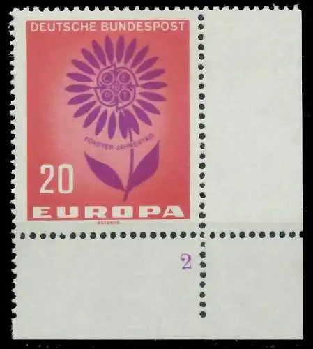 BRD BUND 1964 Nr 446 postfrisch FORMNUMMER 2 7ECEE6