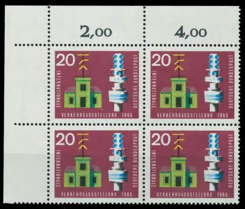 BRD 1965 Nr 471 postfrisch VIERERBLOCK ECKE-OLI 7EF2F2