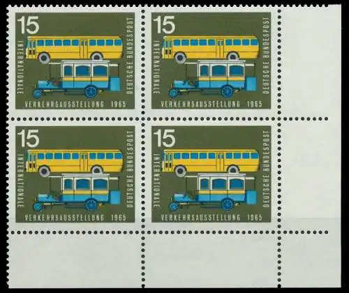 BRD 1965 Nr 470 postfrisch VIERERBLOCK ECKE-URE 7EF2F6
