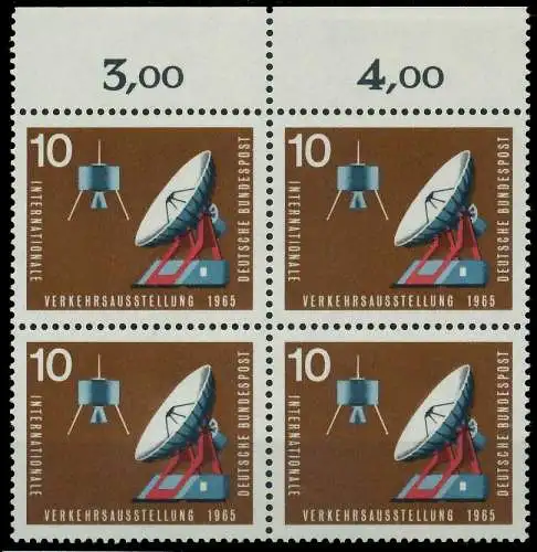 BRD 1965 Nr 469 postfrisch VIERERBLOCK ORA 7EF30E