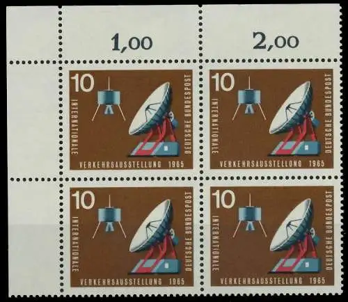 BRD 1965 Nr 469 postfrisch VIERERBLOCK ECKE-OLI 7EF316
