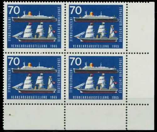 BRD 1965 Nr 474 postfrisch VIERERBLOCK ECKE-URE 7EF33A