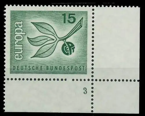 BRD BUND 1965 Nr 483 postfrisch FORMNUMMER 3 7EF456