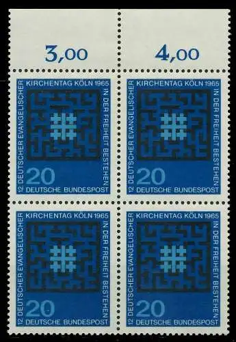 BRD 1965 Nr 480 postfrisch VIERERBLOCK ORA 7EF55E