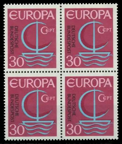 BRD BUND 1966 Nr 520 postfrisch VIERERBLOCK 7EF71A