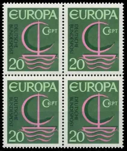 BRD BUND 1966 Nr 519 postfrisch VIERERBLOCK 7EF746