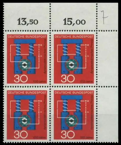 BRD 1966 Nr 522 postfrisch VIERERBLOCK ECKE-ORE 7EF766