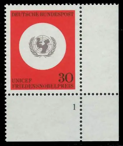 BRD 1966 Nr 527 postfrisch FORMNUMMER 1 7EF86A