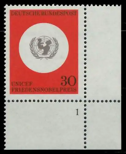 BRD 1966 Nr 527 postfrisch FORMNUMMER 1 7EF88E