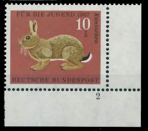 BRD 1967 Nr 529 postfrisch FORMNUMMER 2 7EF8C2
