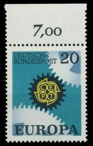 BRD BUND 1967 Nr 533 postfrisch ORA 7F0946