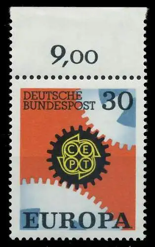 BRD BUND 1967 Nr 534 postfrisch ORA 7F096A