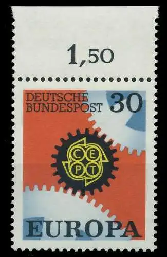 BRD BUND 1967 Nr 534 postfrisch ORA 7F0972