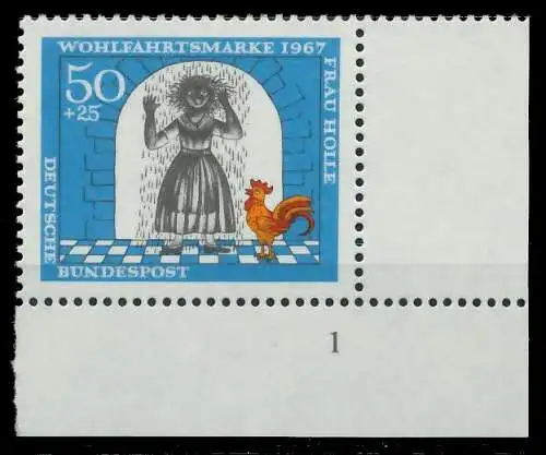 BRD 1967 Nr 541 postfrisch FORMNUMMER 1 7F0A62