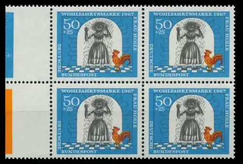 BRD 1967 Nr 541 postfrisch VIERERBLOCK SRA 7F0A6E