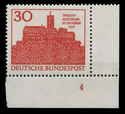 BRD 1967 Nr 544 postfrisch FORMNUMMER 4 7F0B1E