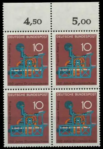 BRD 1968 Nr 546 postfrisch VIERERBLOCK ORA 7F0B26