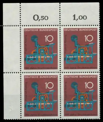 BRD 1968 Nr 546 postfrisch VIERERBLOCK ECKE-OLI 7F0B2A