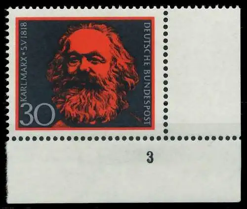 BRD 1968 Nr 558 postfrisch FORMNUMMER 3 7F0CF2