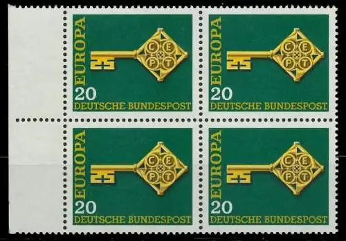 BRD BUND 1968 Nr 559 postfrisch VIERERBLOCK 7F0D0E