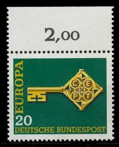 BRD BUND 1968 Nr 559 postfrisch ORA 7F0D62