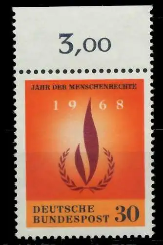 BRD 1968 Nr 575 postfrisch ORA 7F0F76