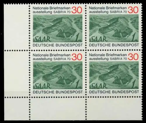 BRD 1970 Nr 619 postfrisch VIERERBLOCK ECKE-ULI 7F108E