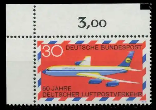 BRD 1969 Nr 577 postfrisch ECKE-OLI 7F10AA