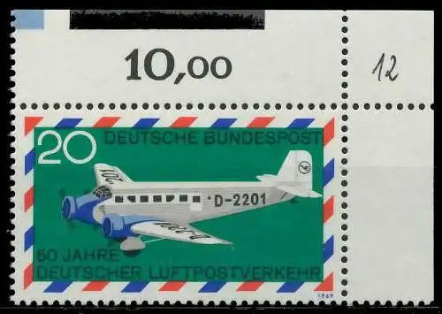 BRD 1969 Nr 576 postfrisch ECKE-ORE 7F10B2