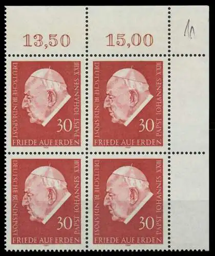 BRD 1969 Nr 609 postfrisch VIERERBLOCK ECKE-ORE 7F310A