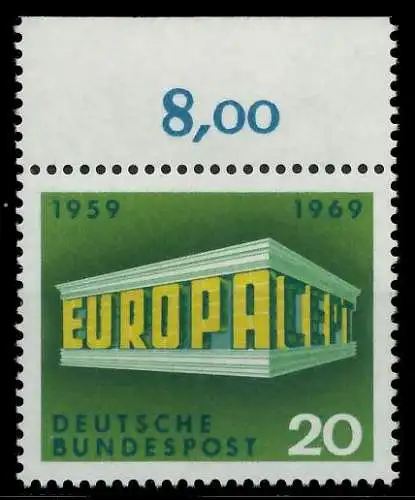 BRD BUND 1969 Nr 583 postfrisch ORA 7F321E