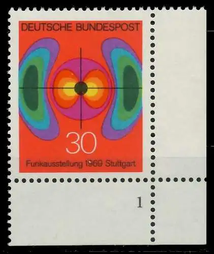 BRD 1969 Nr 599 postfrisch FORMNUMMER 1 7F33C2