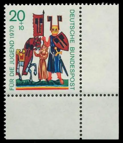 BRD 1970 Nr 613 postfrisch ECKE-URE 7F3512