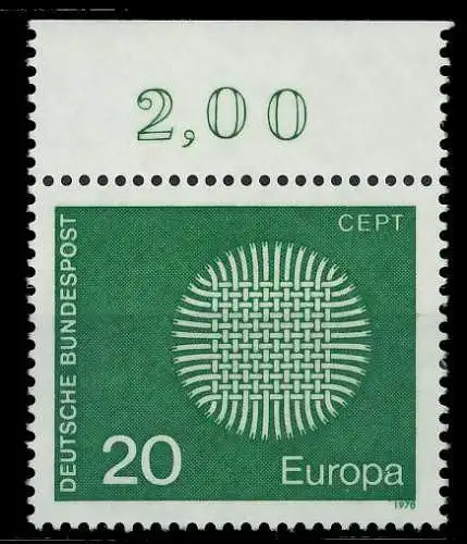 BRD BUND 1970 Nr 620 postfrisch ORA 7F360E