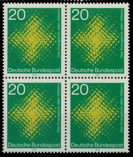 BRD 1970 Nr 647 postfrisch VIERERBLOCK 7F375E