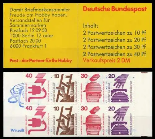 BRD MARKENHEFTCHEN Nr MH 20d IoZ postfrisch S5A7B56