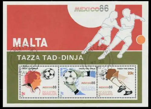 MALTA Block 9 zentrisch gestempelt S5A7D1E