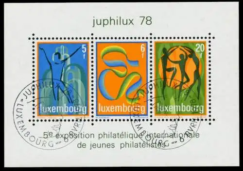 LUXEMBURG Block 12 zentrisch gestempelt S01754E
