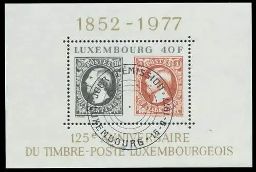 LUXEMBURG Block 10 zentrisch gestempelt S017532