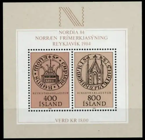 ISLAND Block 4 postfrisch S01896A