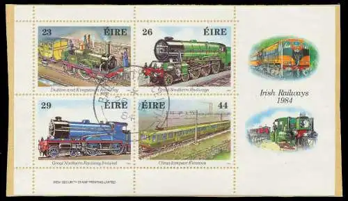 IRLAND Block 5 zentrisch gestempelt Briefst³ck 7F5022