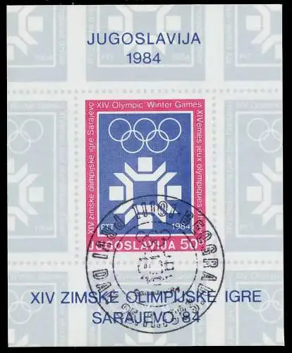 JUGOSLAWIEN Block 22 zentrisch gestempelt S0188B6