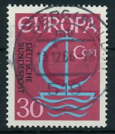 BRD BUND 1966 Nr 520 zentrisch gestempelt 7F8C02