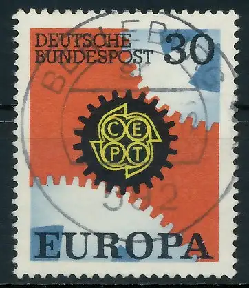 BRD BUND 1967 Nr 534 zentrisch gestempelt 7F8D52
