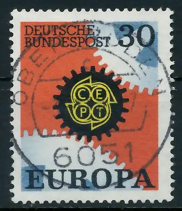 BRD BUND 1967 Nr 534 zentrisch gestempelt 7F8D62