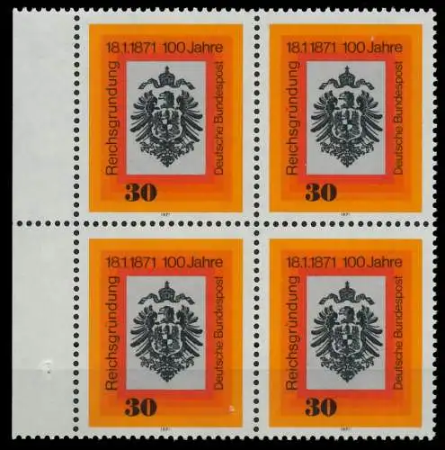 BRD 1971 Nr 658 postfrisch VIERERBLOCK SRA 7F993A
