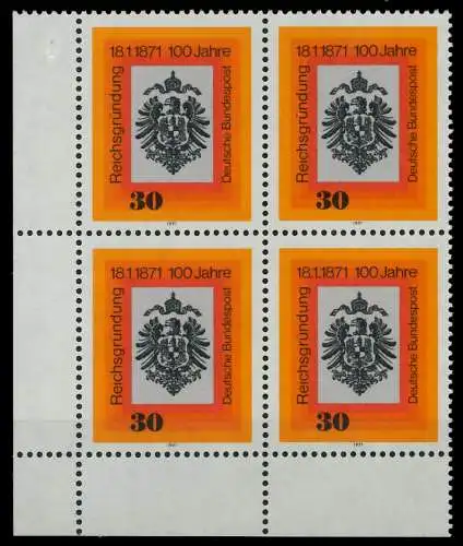 BRD 1971 Nr 658 postfrisch VIERERBLOCK ECKE-ULI 7F9926